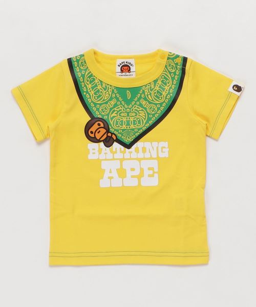 A BATHING APE(アベイシングエイプ)の「BABY MILO BANDANA PRINT TEE KB(Tシャツ/カットソー・キッズ・サックスブルー/ピンク/イエロー・80)」の3枚目の写真