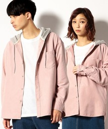 Purple&Yellow | 裏毛フード　シャツ(シャツ/ブラウス)