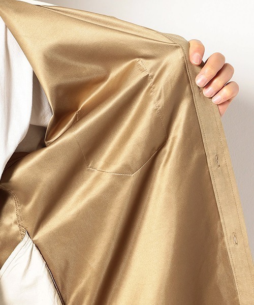 Purple&Yellow（パープルアンドイエロー）の「裏毛フード　シャツ（シャツ/ブラウス・メンズ・ホワイト/ベージュ/ピンク・LARGE/SMALL/MEDIUM）」の12枚目の写真