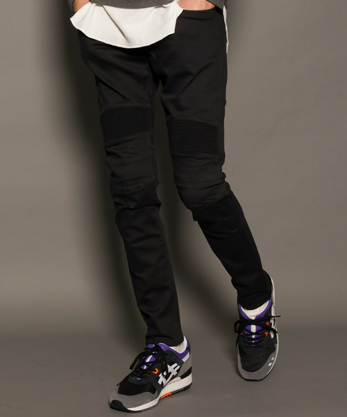 MONKEY TIME（モンキータイム）の「MT ∴ ツイル バイカー ジェギンス/パンツ §◇（その他パンツ・メンズ・ホワイト/ブラック・SMALL/LARGE/MEDIUM/X-LARGE）」の2枚目の写真