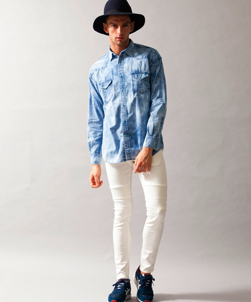 MONKEY TIME（モンキータイム）の「MT ∴ ツイル バイカー ジェギンス/パンツ §◇（その他パンツ・メンズ・ホワイト/ブラック・SMALL/LARGE/MEDIUM/X-LARGE）」の12枚目の写真