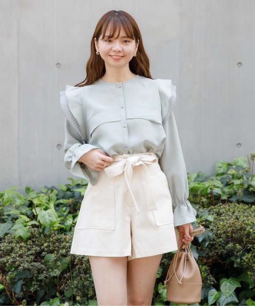 flower（フラワー）の「フラッフショートパンツ（その他パンツ・レディース・ベージュ/アイボリー・FREE）」の12枚目の写真