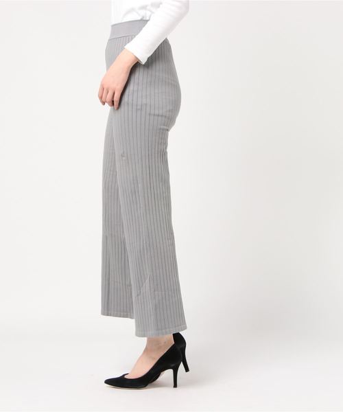 HANES(ヘインズ)の「HANES/ヘインズ/Rib Wide Pants/リブワイドパンツ(その他パンツ・レディース・ブラック/ベージュ/ブラウン/グレー・FREE)」の6枚目の写真
