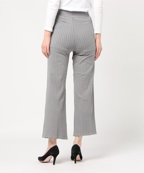 HANES(ヘインズ)の「HANES/ヘインズ/Rib Wide Pants/リブワイドパンツ(その他パンツ・レディース・ブラック/ベージュ/ブラウン/グレー・FREE)」の5枚目の写真