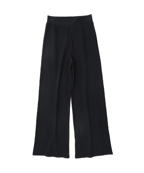 HANES(ヘインズ)の「HANES/ヘインズ/Rib Wide Pants/リブワイドパンツ(その他パンツ・レディース・ブラック/ベージュ/ブラウン/グレー・FREE)」の2枚目の写真
