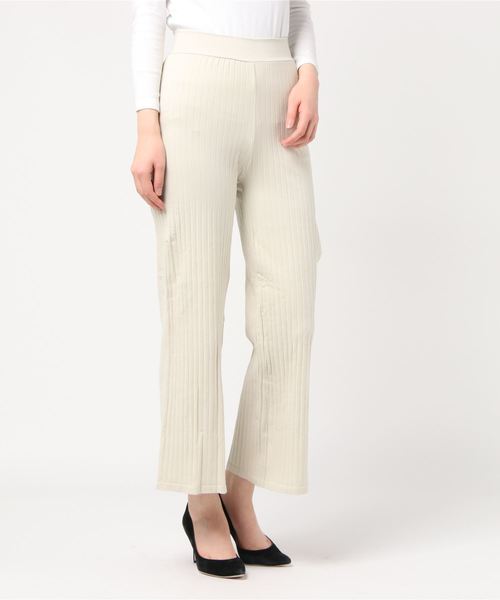 HANES(ヘインズ)の「HANES/ヘインズ/Rib Wide Pants/リブワイドパンツ(その他パンツ・レディース・ブラック/ベージュ/ブラウン/グレー・FREE)」の10枚目の写真