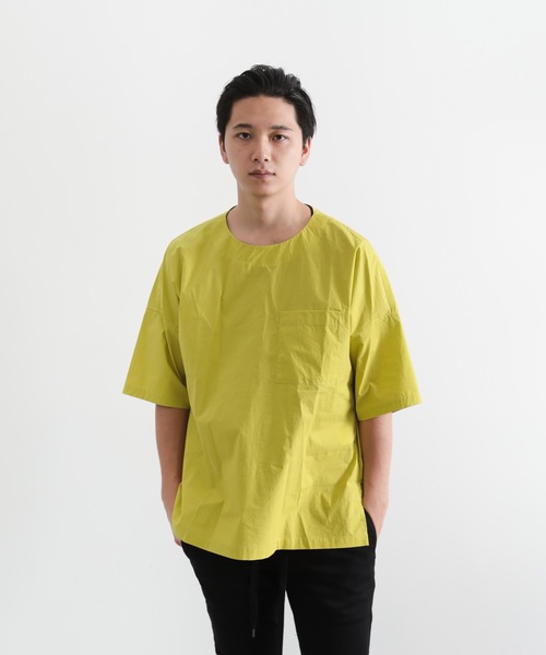 KAZUYUKI KUMAGAI ATTACHMENT（カズユキクマガイアタッチメント）の「タイプライターストレッチ ドロップショルダープルオーバーシャツ S/S（シャツ/ブラウス・メンズ・ネイビー/ライトグレー/グレー系その他/ホワイト/ライトグリーン・1/2/3）」の17枚目の写真