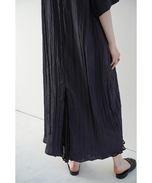 Web限定 のグロスウォッシャーリボンワンピース ワンピース Clane クラネ のファッション Clane ワンピース ドレス Cie クラネ ワンピース