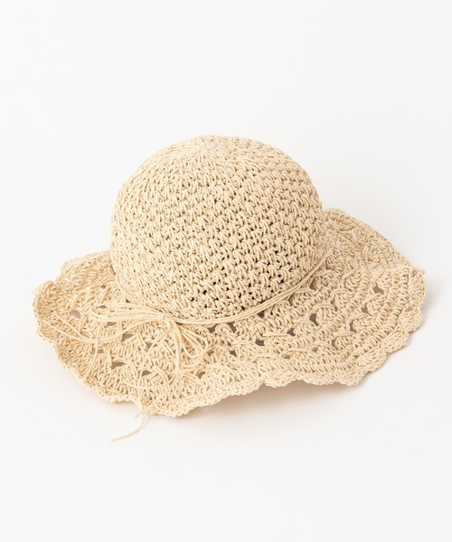 one after another NICE CLAUP（ワンアフターアナザーナイスクラップ）の「雑材麦わら帽子（ハット・レディース・ベージュ/アイボリー・FREE）」の17枚目の写真