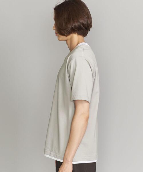 BEAUTY&YOUTH UNITED ARROWS（ビューティーアンドユースユナイテッドアローズ）の「BY ライトスウェット フェイクレイヤード Tシャツ（Tシャツ/カットソー・メンズ・ネイビー/オリーブ/ライトグレー・X-LARGE/LARGE/MEDIUM/SMALL）」の16枚目の写真