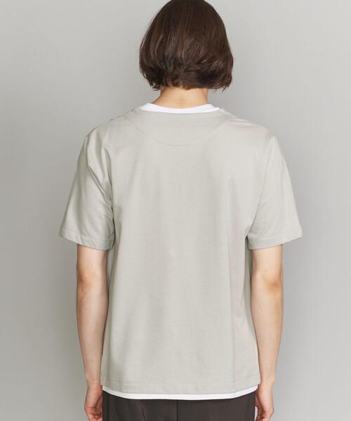 BEAUTY&YOUTH UNITED ARROWS（ビューティーアンドユースユナイテッドアローズ）の「BY ライトスウェット フェイクレイヤード Tシャツ（Tシャツ/カットソー・メンズ・ネイビー/オリーブ/ライトグレー・X-LARGE/LARGE/MEDIUM/SMALL）」の17枚目の写真