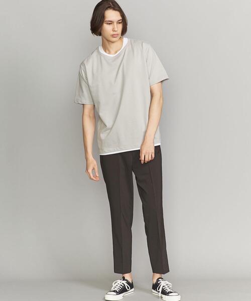 BEAUTY&YOUTH UNITED ARROWS（ビューティーアンドユースユナイテッドアローズ）の「BY ライトスウェット フェイクレイヤード Tシャツ（Tシャツ/カットソー・メンズ・ネイビー/オリーブ/ライトグレー・X-LARGE/LARGE/MEDIUM/SMALL）」の19枚目の写真