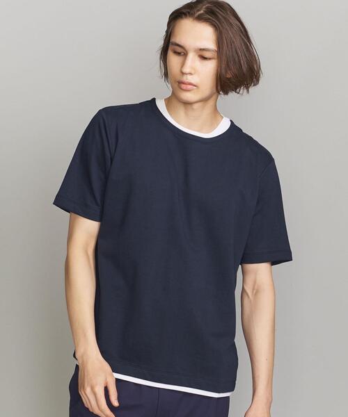 BEAUTY&YOUTH UNITED ARROWS（ビューティーアンドユースユナイテッドアローズ）の「BY ライトスウェット フェイクレイヤード Tシャツ（Tシャツ/カットソー・メンズ・ネイビー/オリーブ/ライトグレー・X-LARGE/LARGE/MEDIUM/SMALL）」の9枚目の写真