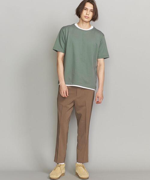 BEAUTY&YOUTH UNITED ARROWS（ビューティーアンドユースユナイテッドアローズ）の「BY ライトスウェット フェイクレイヤード Tシャツ（Tシャツ/カットソー・メンズ・ネイビー/オリーブ/ライトグレー・X-LARGE/LARGE/MEDIUM/SMALL）」の12枚目の写真