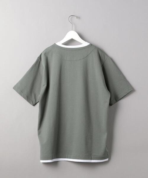 BEAUTY&YOUTH UNITED ARROWS（ビューティーアンドユースユナイテッドアローズ）の「BY ライトスウェット フェイクレイヤード Tシャツ（Tシャツ/カットソー・メンズ・ネイビー/オリーブ/ライトグレー・X-LARGE/LARGE/MEDIUM/SMALL）」の14枚目の写真