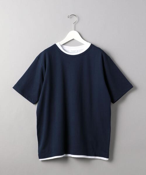 BEAUTY&YOUTH UNITED ARROWS（ビューティーアンドユースユナイテッドアローズ）の「BY ライトスウェット フェイクレイヤード Tシャツ（Tシャツ/カットソー・メンズ・ネイビー/オリーブ/ライトグレー・X-LARGE/LARGE/MEDIUM/SMALL）」の5枚目の写真