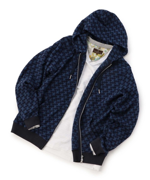 Bigi メンズビギ のファッション Mens パーカー 千鳥柄ジャガードジャージパーカー パーカー Mens トップス セール