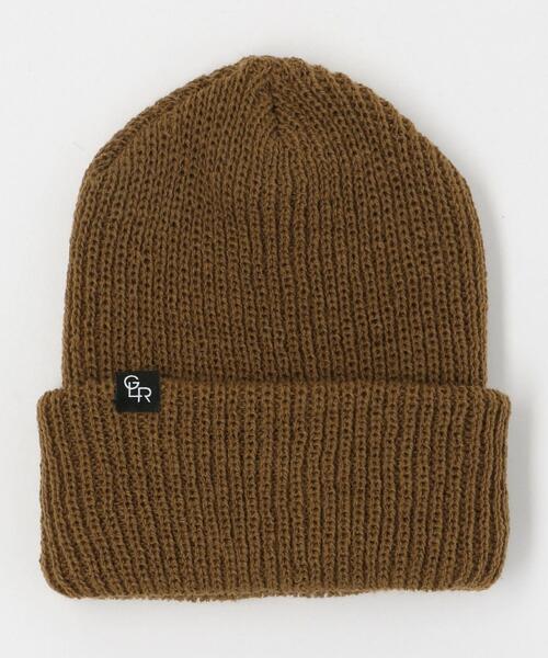 green label relaxing（グリーンレーベルリラクシング）の「SC GLR USA ロゴ ビーニー ニット キャップ（ニットキャップ/ビーニー・メンズ・ブラウン/ブラック/オリーブ/ネイビー/マスタード/ダークグレー/パープル/ダークブラウン・FREE）」の4枚目の写真