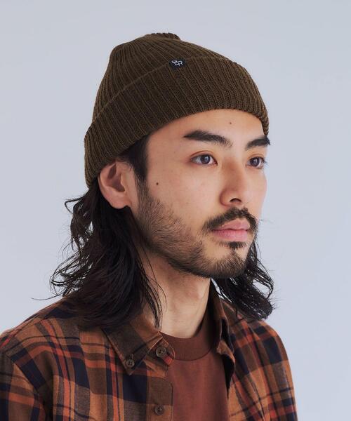 green label relaxing（グリーンレーベルリラクシング）の「SC GLR USA ロゴ ビーニー ニット キャップ（ニットキャップ/ビーニー・メンズ・ブラウン/ブラック/オリーブ/ネイビー/マスタード/ダークグレー/パープル/ダークブラウン・FREE）」の5枚目の写真