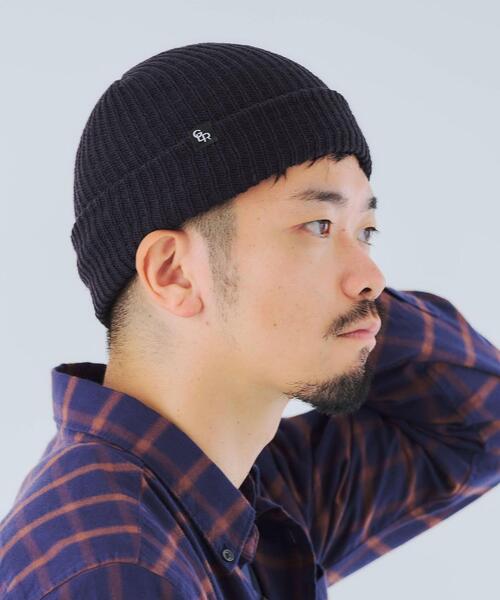 green label relaxing（グリーンレーベルリラクシング）の「SC GLR USA ロゴ ビーニー ニット キャップ（ニットキャップ/ビーニー・メンズ・ブラウン/ブラック/オリーブ/ネイビー/マスタード/ダークグレー/パープル/ダークブラウン・FREE）」の2枚目の写真