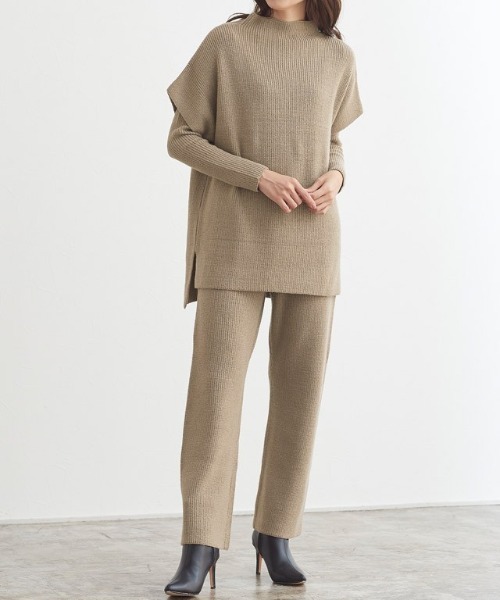 レイヤードニットセットアップ