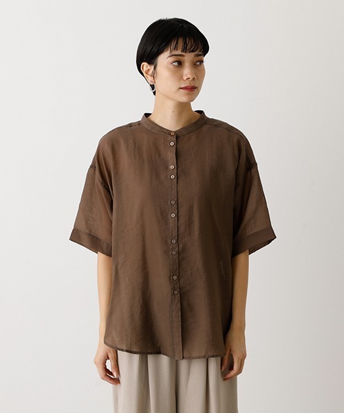 BACK RIBBON SHEER BLOUSE/バックリボンシアーブラウス（シャツ