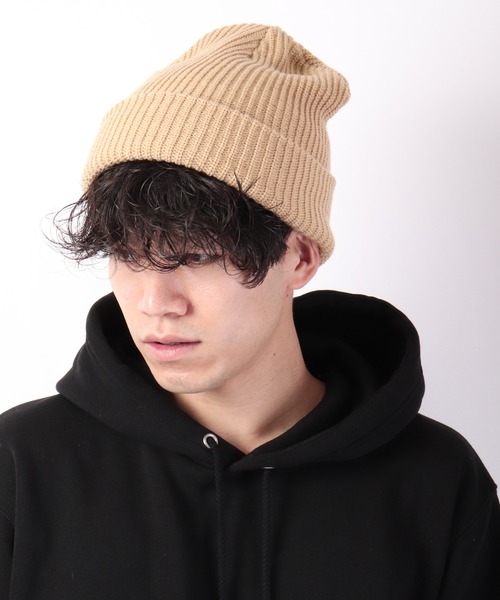 GLOBE(グローヴ)の「GLOBE ローゲージWワッチニットキャップ(ニットキャップ/ビーニー・メンズ・ホワイト/ブラック/ネイビー/チャコールグレー/アイボリー/ブルー/ワインレッド/グレー/ベージュ/マスタード/ブラウン/テラコッタ・FREE)」の7枚目の写真