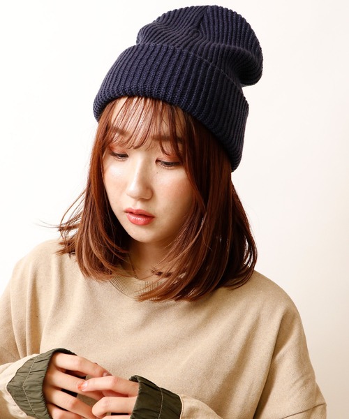 GLOBE(グローヴ)の「GLOBE ローゲージWワッチニットキャップ(ニットキャップ/ビーニー・メンズ・ホワイト/ブラック/ネイビー/チャコールグレー/アイボリー/ブルー/ワインレッド/グレー/ベージュ/マスタード/ブラウン/テラコッタ・FREE)」の19枚目の写真