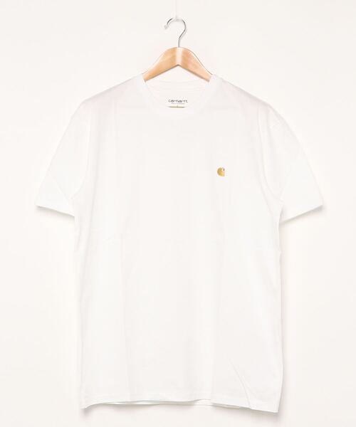 Carhartt WIP(カーハートダブリューアイピー)の「S/S CHASE T-SHIRT(Tシャツ/カットソー・メンズ・ホワイト/パープル/ブラック/ミント/オレンジ/グリーン/ヘザーグレー/ダークグリーン/イエロー/バーガンディー・X-SMALL/SMALL/MEDIUM/LARGE/X-LARGE/XX-LARGE)」の1枚目の写真