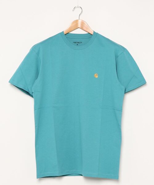 Carhartt WIP(カーハートダブリューアイピー)の「S/S CHASE T-SHIRT(Tシャツ/カットソー・メンズ・ホワイト/パープル/ブラック/ミント/オレンジ/グリーン/ヘザーグレー/ダークグリーン/イエロー/バーガンディー・X-SMALL/SMALL/MEDIUM/LARGE/X-LARGE/XX-LARGE)」の6枚目の写真