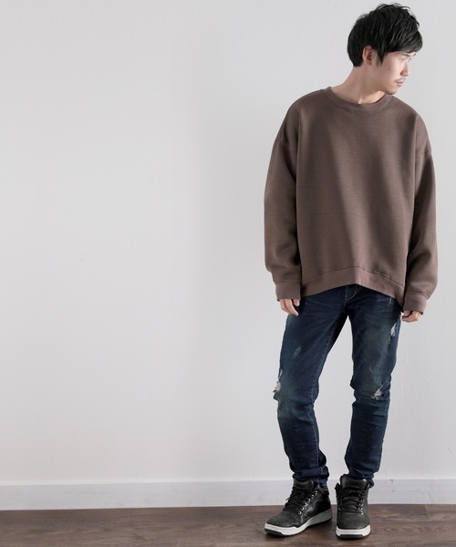 classicalelf(クラシカルエルフ)の「ドルマンスリーブ無地プルオーバーカットソー(長袖)(スウェット・レディース・ブラック/ブルー/モカ/ピンクベージュ・MEDIUM/LARGE/X-LARGE/XX-LARGE)」の8枚目の写真