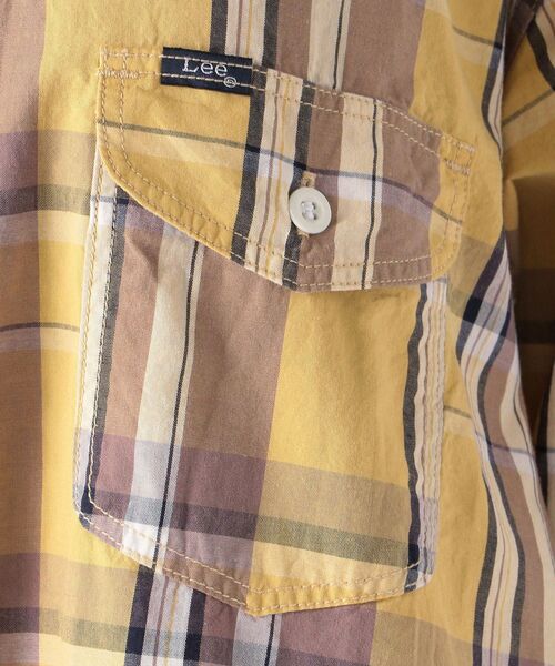 Lee(リー)の「【SHIPS any別注】Lee: チェック シャツワンピース(シャツワンピース・レディース・ネイビー/イエロー・ONE SIZE)」の7枚目の写真