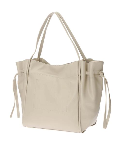 earth music&ecology（アースミュージックアンドエコロジー）の「巾着トートバッグ ＊（トートバッグ・レディース・ブラック/ベージュ・FREE）」の8枚目の写真