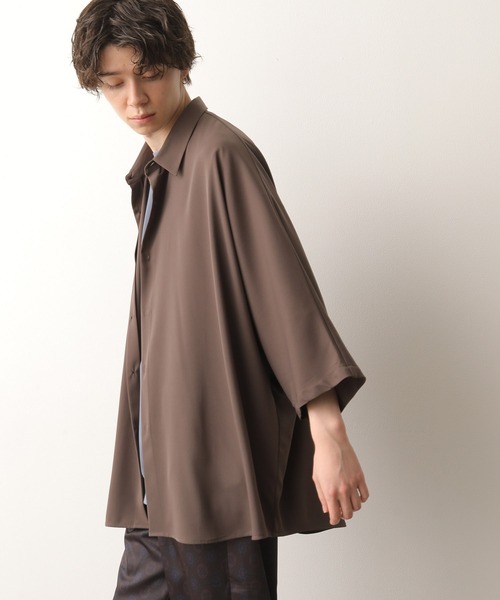 JUNRED（ジュンレッド）の「ポンチョシャツ（シャツ/ブラウス・メンズ・ブラウン/グリーン/グレー・M/L）」の13枚目の写真