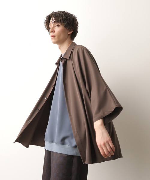 JUNRED（ジュンレッド）の「ポンチョシャツ（シャツ/ブラウス・メンズ・ブラウン/グリーン/グレー・M/L）」の10枚目の写真