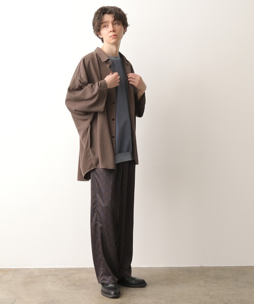 JUNRED（ジュンレッド）の「ポンチョシャツ（シャツ/ブラウス・メンズ・ブラウン/グリーン/グレー・M/L）」の4枚目の写真