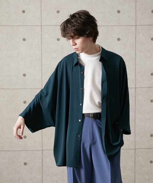 JUNRED（ジュンレッド）の「ポンチョシャツ（シャツ/ブラウス・メンズ・ブラウン/グリーン/グレー・M/L）」の22枚目の写真