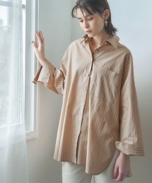 titivate | ｾﾐｵｰﾊﾞｰﾗｳﾝﾄﾞﾍﾑﾍﾞｰｼｯｸｼｬﾂ(シャツ/ブラウス)