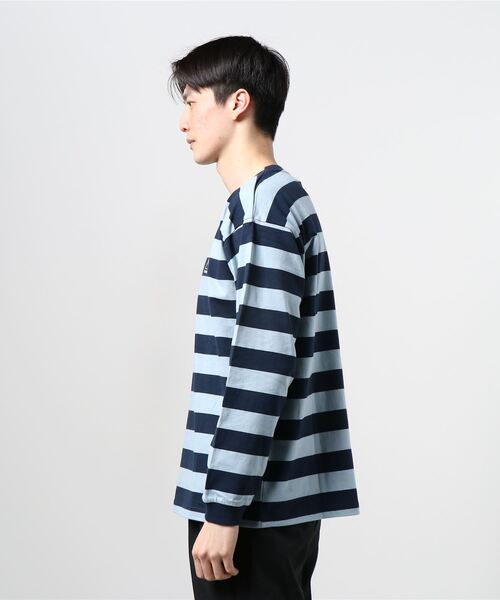 le coq sportif（ルコックスポルティフ）の「∴WEGO/別注le coq sportifボーダーTシャツ（Tシャツ/カットソー・メンズ・グリーン系その他/ブルー系その他・MEDIUM/LARGE）」の12枚目の写真