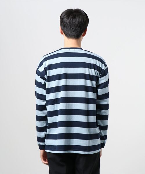 le coq sportif（ルコックスポルティフ）の「∴WEGO/別注le coq sportifボーダーTシャツ（Tシャツ/カットソー・メンズ・グリーン系その他/ブルー系その他・MEDIUM/LARGE）」の6枚目の写真