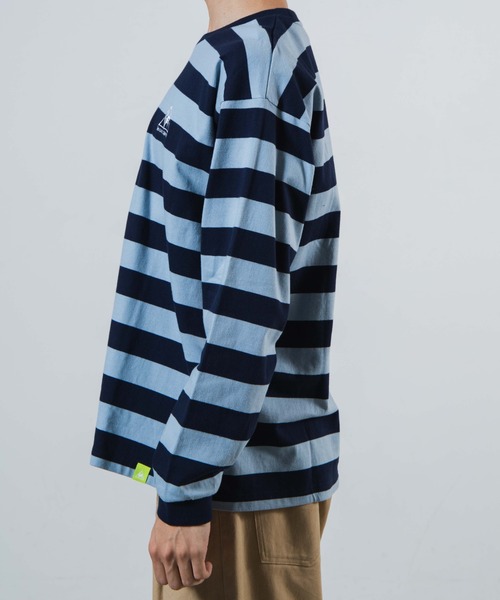 le coq sportif（ルコックスポルティフ）の「∴WEGO/別注le coq sportifボーダーTシャツ（Tシャツ/カットソー・メンズ・グリーン系その他/ブルー系その他・MEDIUM/LARGE）」の8枚目の写真