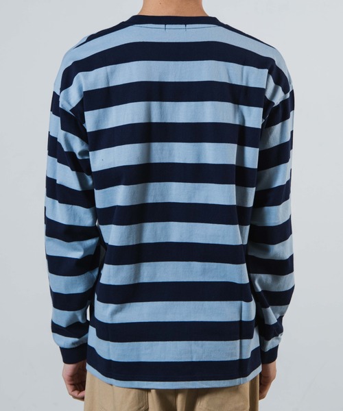 le coq sportif（ルコックスポルティフ）の「∴WEGO/別注le coq sportifボーダーTシャツ（Tシャツ/カットソー・メンズ・グリーン系その他/ブルー系その他・MEDIUM/LARGE）」の4枚目の写真