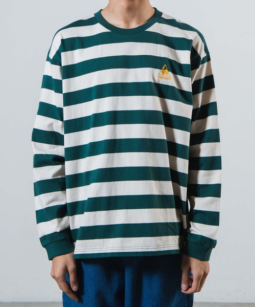 le coq sportif（ルコックスポルティフ）の「∴WEGO/別注le coq sportifボーダーTシャツ（Tシャツ/カットソー・メンズ・グリーン系その他/ブルー系その他・MEDIUM/LARGE）」の11枚目の写真