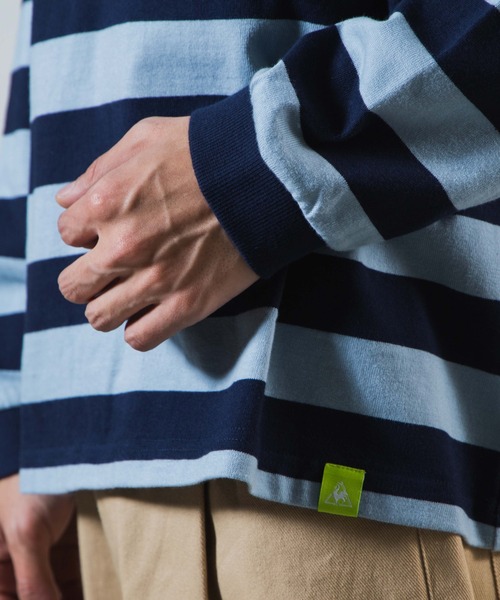 le coq sportif（ルコックスポルティフ）の「∴WEGO/別注le coq sportifボーダーTシャツ（Tシャツ/カットソー・メンズ・グリーン系その他/ブルー系その他・MEDIUM/LARGE）」の16枚目の写真