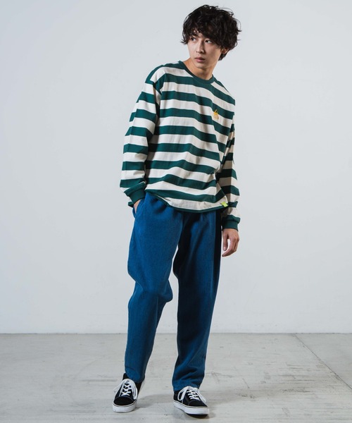 le coq sportif（ルコックスポルティフ）の「∴WEGO/別注le coq sportifボーダーTシャツ（Tシャツ/カットソー・メンズ・グリーン系その他/ブルー系その他・MEDIUM/LARGE）」の13枚目の写真