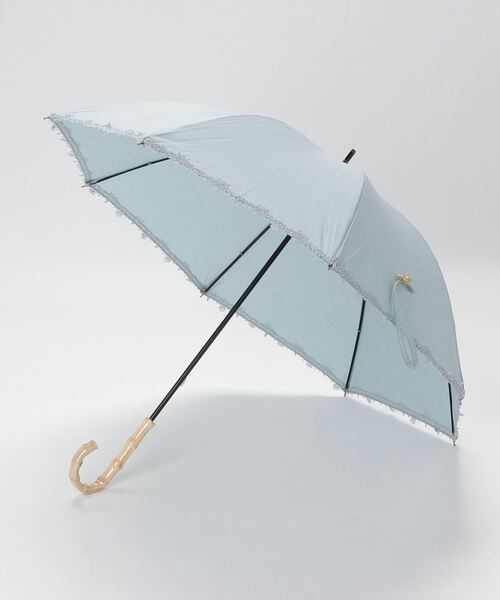 Ray BEAMS（レイビームス）の「Ray BEAMS / フチ レース 長傘（長傘・レディース・ブラック/サックスブルー・ONE SIZE）」の11枚目の写真