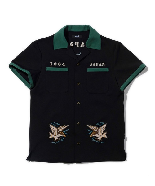 glamb（グラム）の「Needlework bowling SH / ニードルワークボウリングシャツ（シャツ/ブラウス・メンズ・ブラック/ワイン・M/S/L）」の2枚目の写真