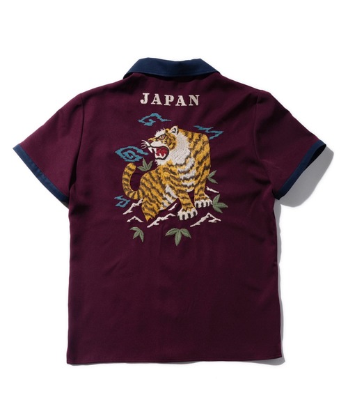 glamb（グラム）の「Needlework bowling SH / ニードルワークボウリングシャツ（シャツ/ブラウス・メンズ・ブラック/ワイン・M/S/L）」の5枚目の写真