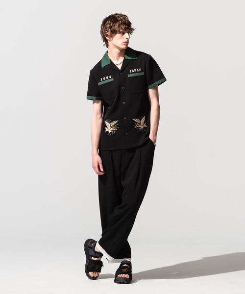 glamb（グラム）の「Needlework bowling SH / ニードルワークボウリングシャツ（シャツ/ブラウス・メンズ・ブラック/ワイン・M/S/L）」の16枚目の写真