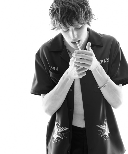 glamb（グラム）の「Needlework bowling SH / ニードルワークボウリングシャツ（シャツ/ブラウス・メンズ・ブラック/ワイン・M/S/L）」の22枚目の写真